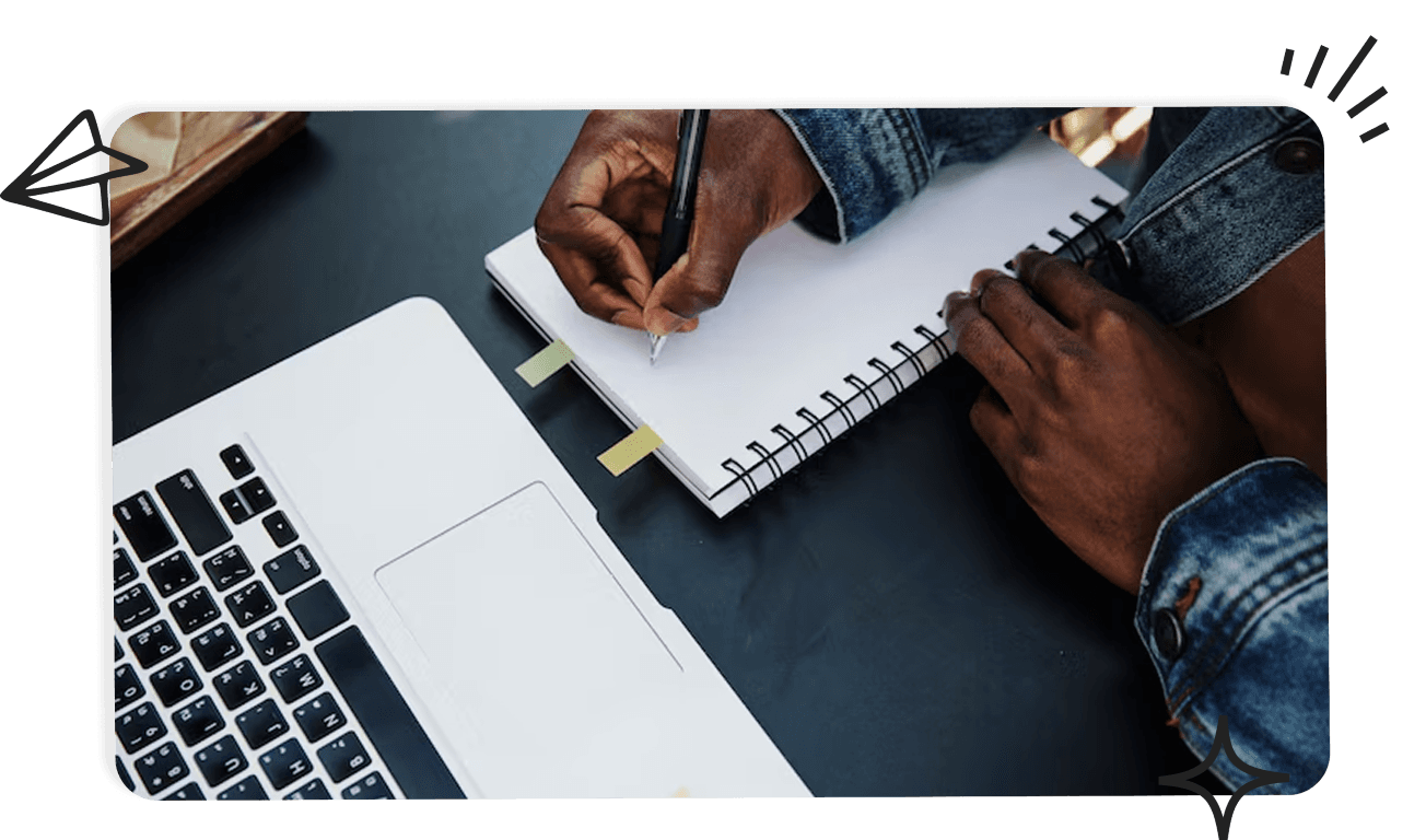 writing on a book